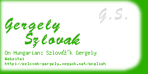 gergely szlovak business card